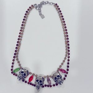 Swarovski crystal skull necklace